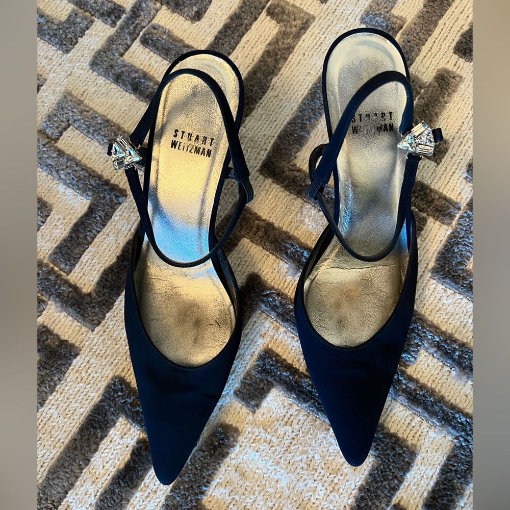 Vintage Stuart Weitzman Black Kitten Heels